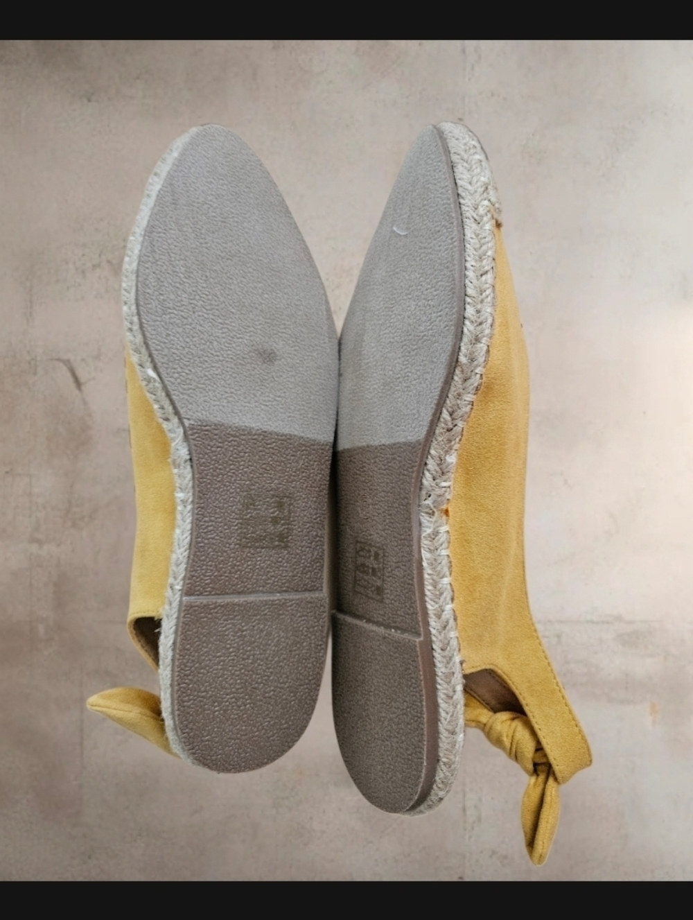 NWT/ BEAST FASHION YellowMustard Espadrille Flats Sling Back Size 7 - Picture 2 of 5